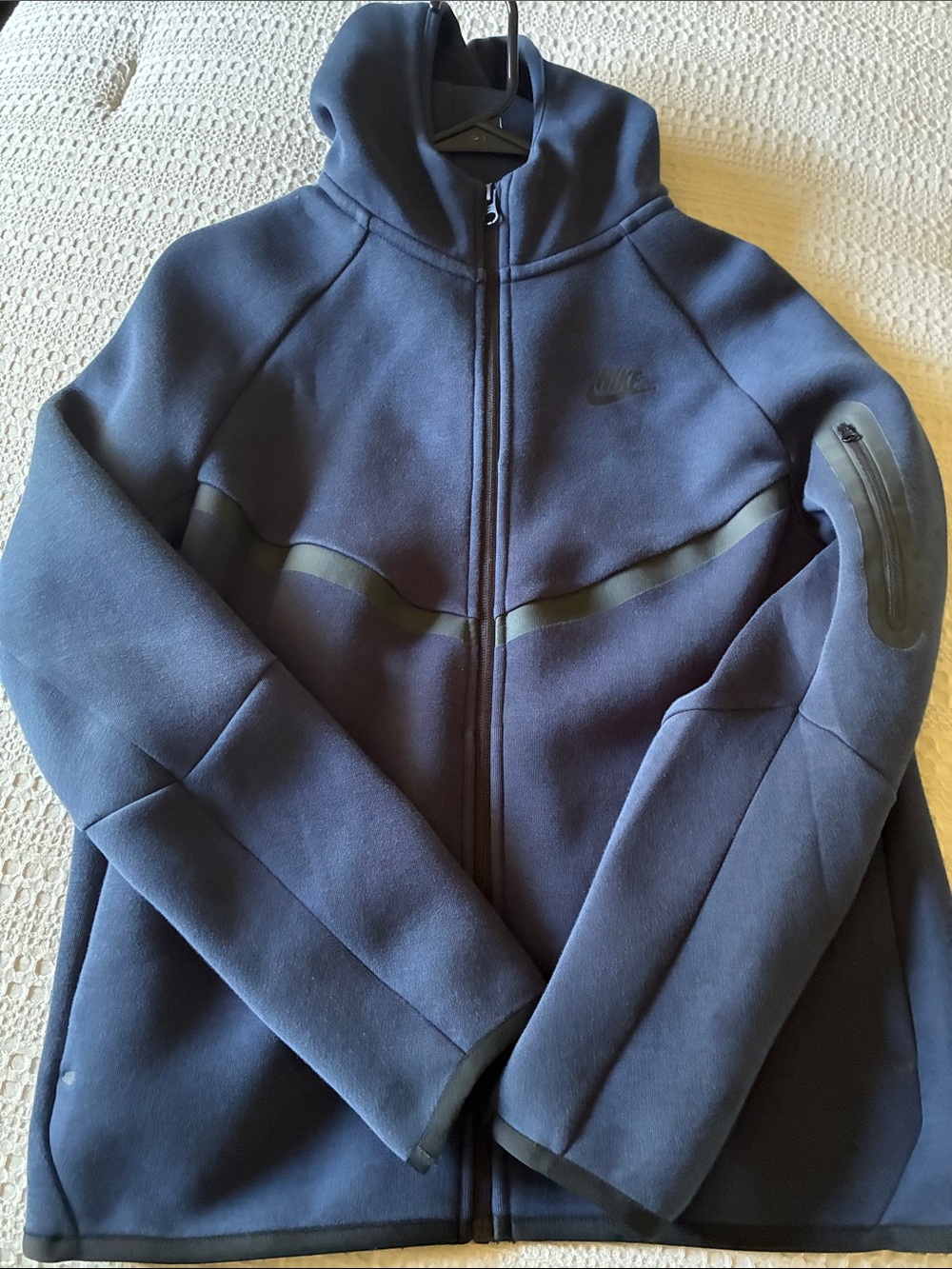 Nike Tech Big Boys Dark Navy Full-Zip Hoodie Jacket